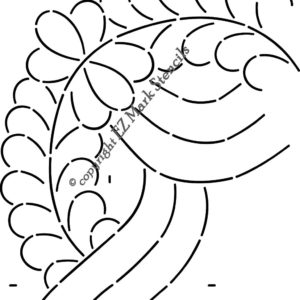 7″ Border Flower & Leaf – EZ Mark Stencils – Quilt Stencils & Quilt Patterns