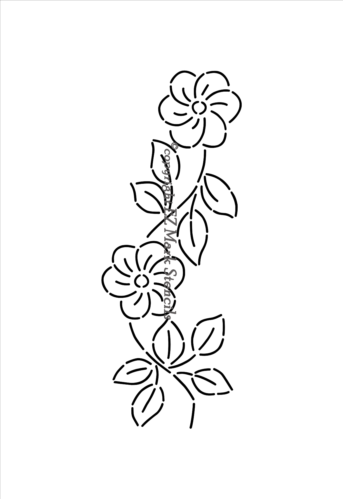 easy floral stencil designs