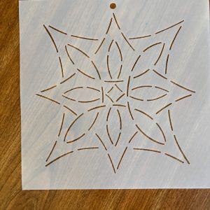 Diamonds & Loops Block Design 9.25" Stencil